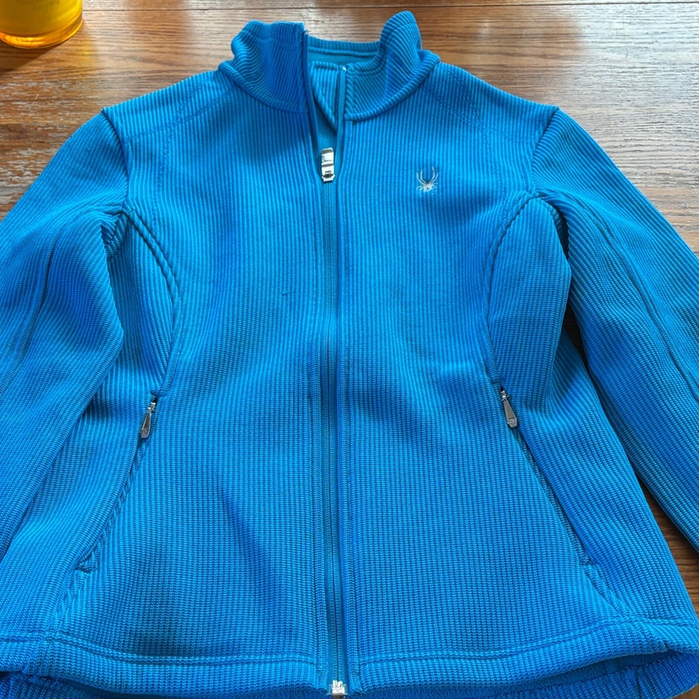 Spyder Electric Blue Ribbed Jacket